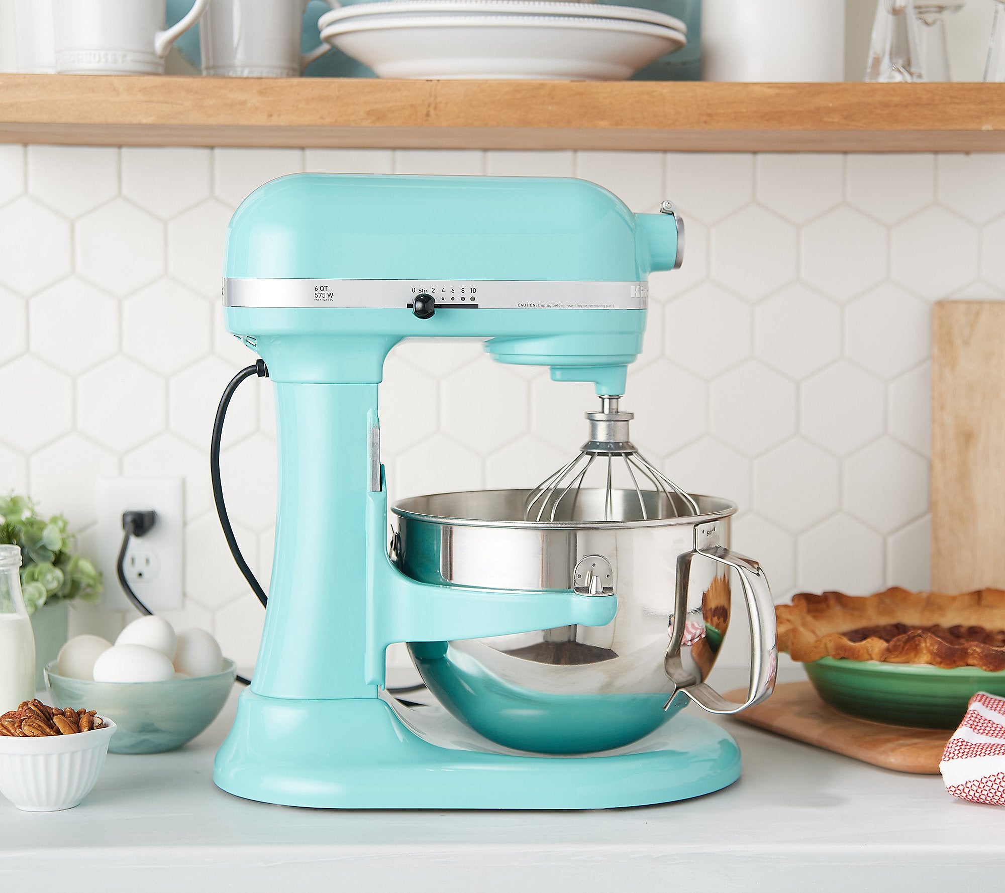 KitchenAid Pro 600 6qt Bowl Lift Stand MixerFlex Edge TSV QVC